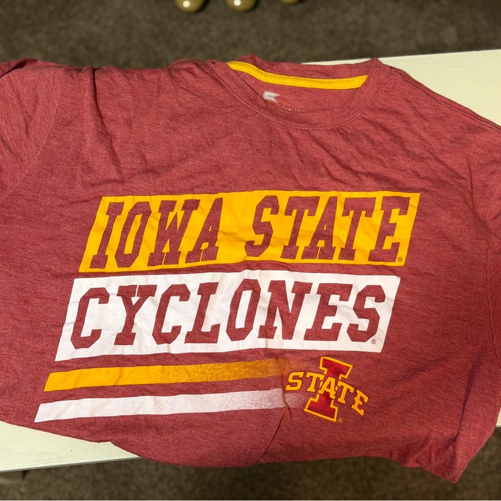 Iowa State Cyclone Soft Colosseum Red and Yellow Men's T-Shirt